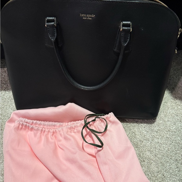 kate spade Handbags - Kate Spade Black Satchel with Pink Dust Bag